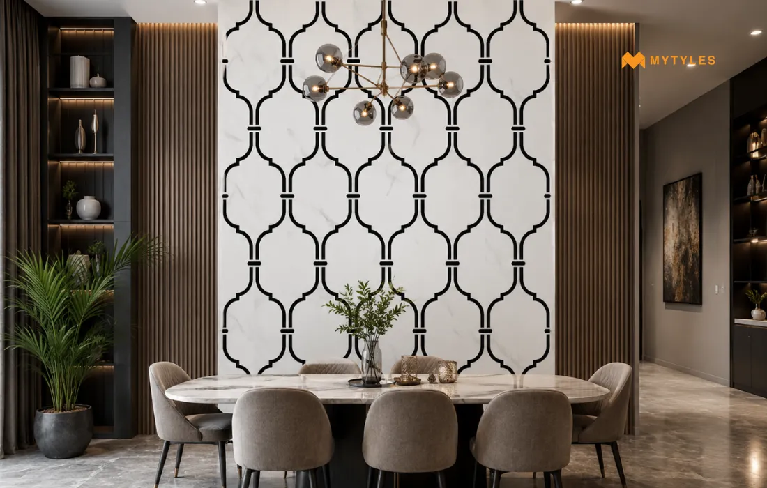 2x4 tile in dining room